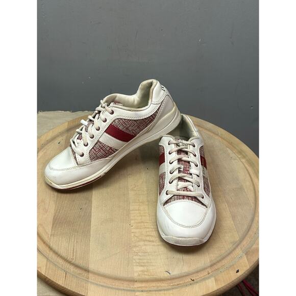 Dexter Lori Bowling Shoes Womens 8.5 B4256-7 Red White Lace Up‎ - Picture 1 of 8